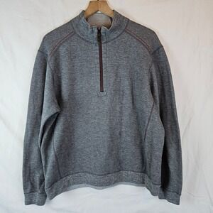 Tommy Bahama Flipsider‎ 1/4 zip reversible pullover sweater, size L